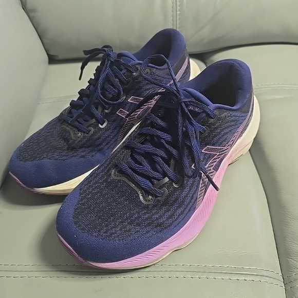 Asics Gel-Kayano Lite 3 Shoes Womens 8.5 Dive Blue Orchid Road Running Trainer - Picture 1 of 6